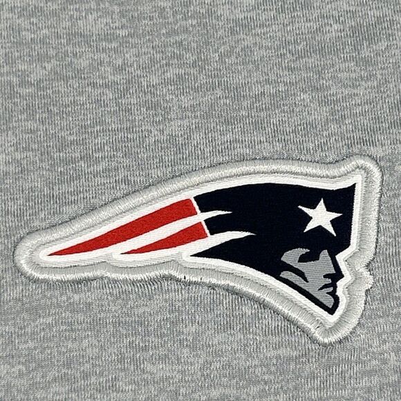 New England Patriots Nike Shirt Men L Gray Polo Dri-Fit‎ On Field Super Bowl LII - Picture 3 of 11